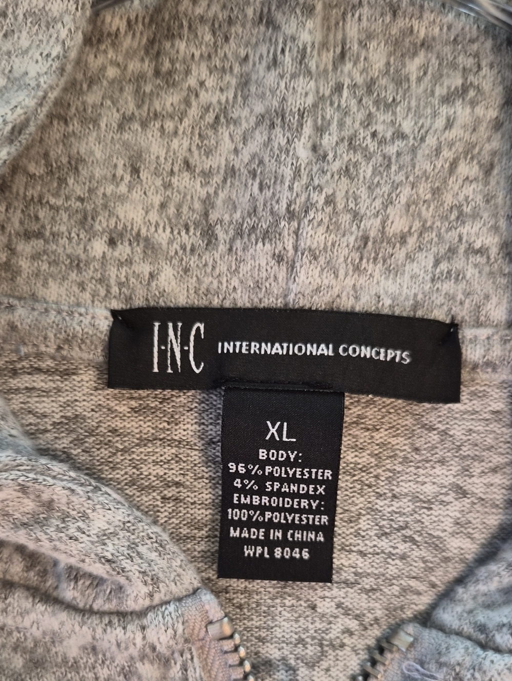 INC International Floral Embroidered Hooded Zip Up SweaterJacket- Size XL - Picture 11 of 11